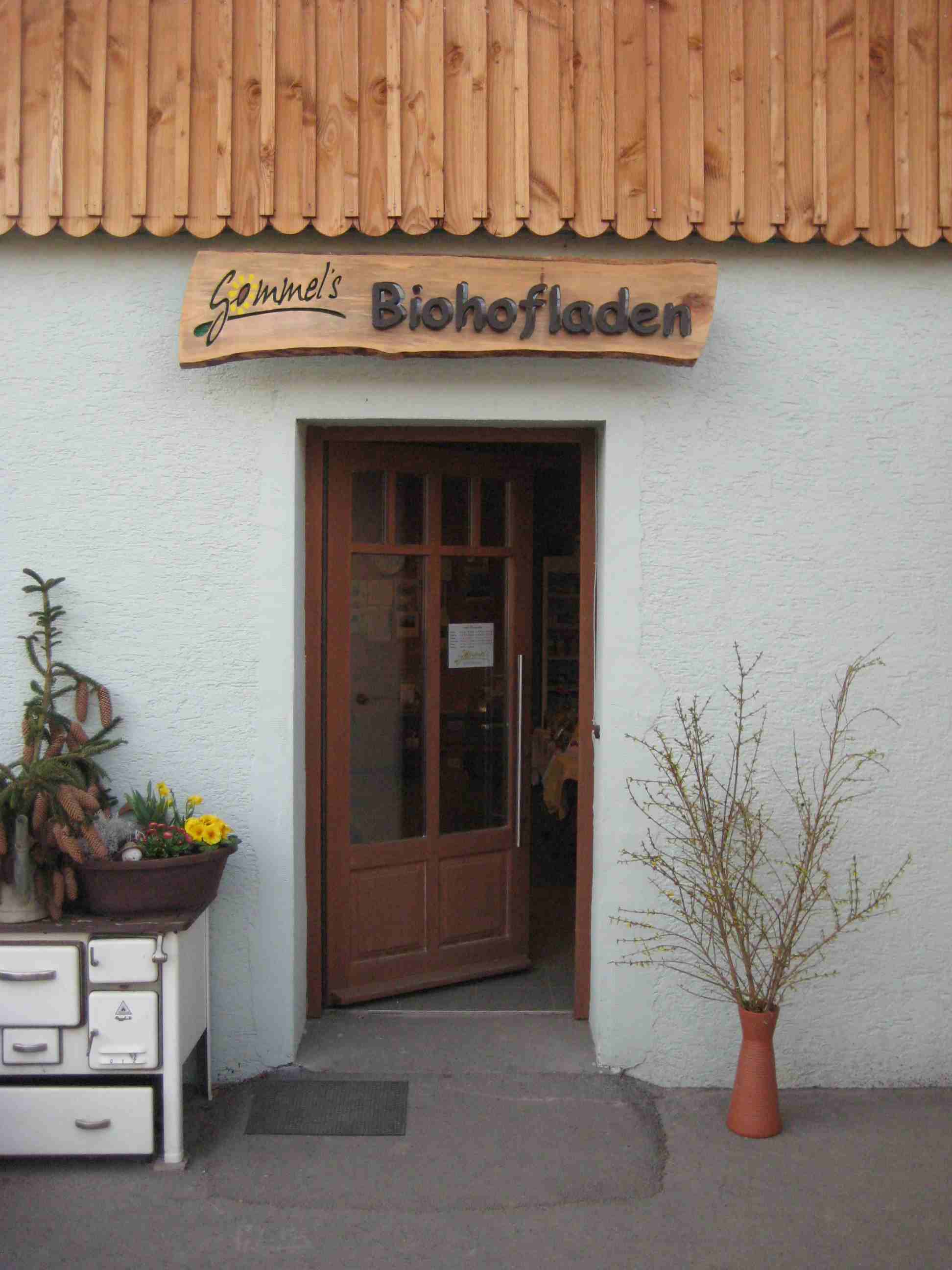 Gommels Bio Hofladen Eingang
